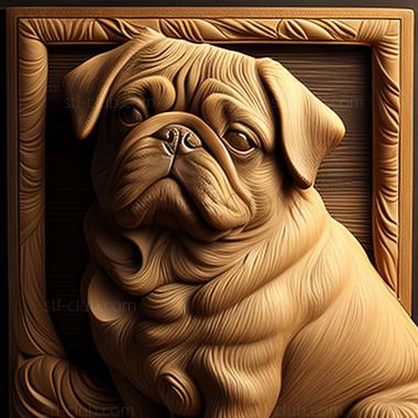 3D model st Pug dog (STL)